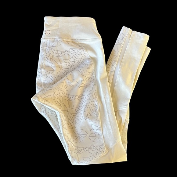 Calia by Carrie Underwood White/Pattern Full Length Mesh Panel Leggings Size S - Picture 1 of 15